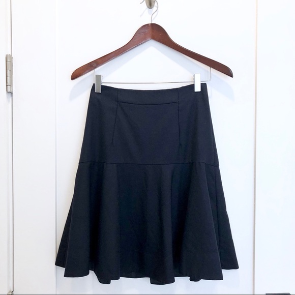 J. Crew Super 120s Fit & Flare Navy Skirt Size 0P - Picture 4 of 8